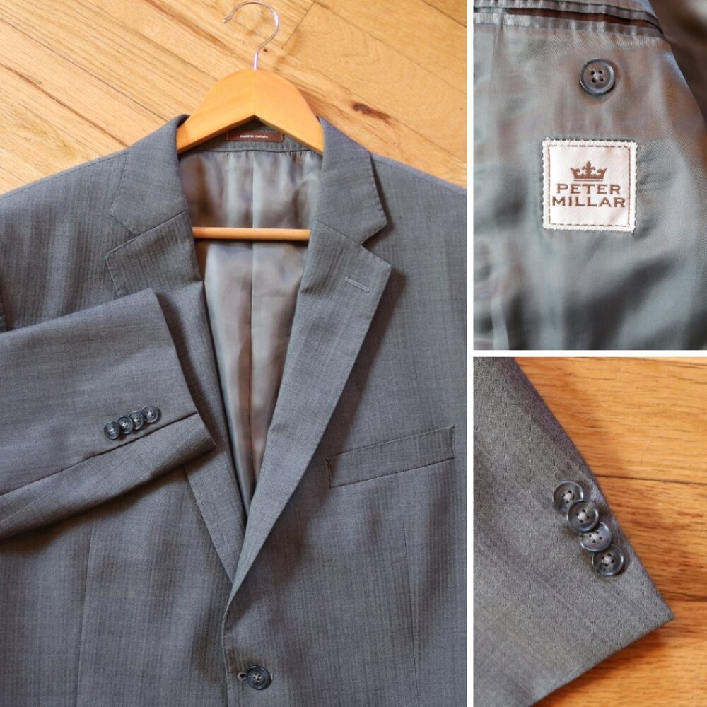Peter Millar Gray Men's Sport Coat Blazer